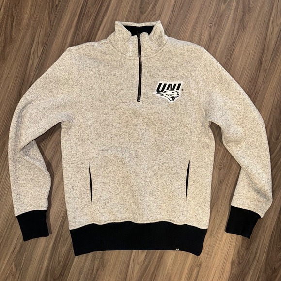47 Brand UNI Panthers Pullover Sweatshirt Quarter Zip‎ Sweater Small - Picture 1 of 6